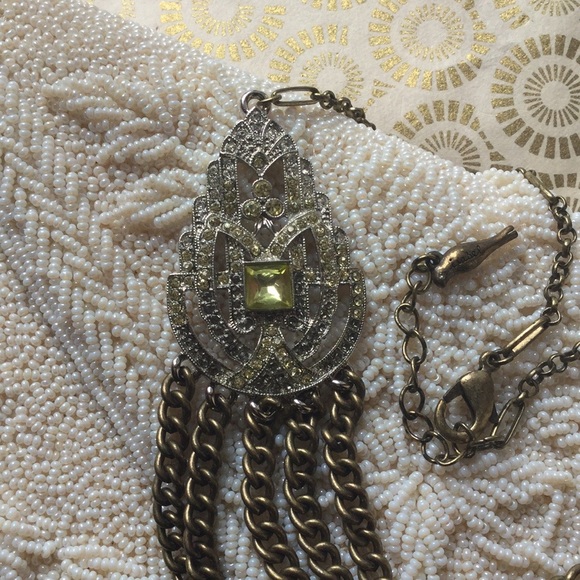 C+I Art Deco Chain Swag Statement Necklace - Picture 3 of 6